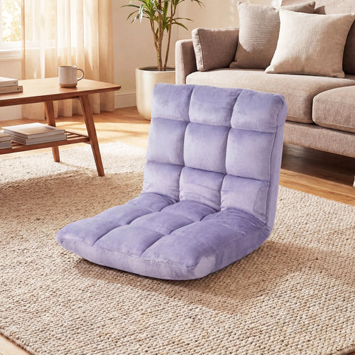 Adjustable Floor Chair, 14-Position, Light Purple