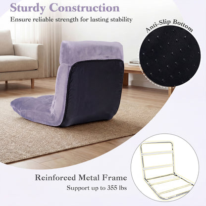 Adjustable Floor Chair, 14-Position, Light Purple Floor Chairs at Gallery Canada