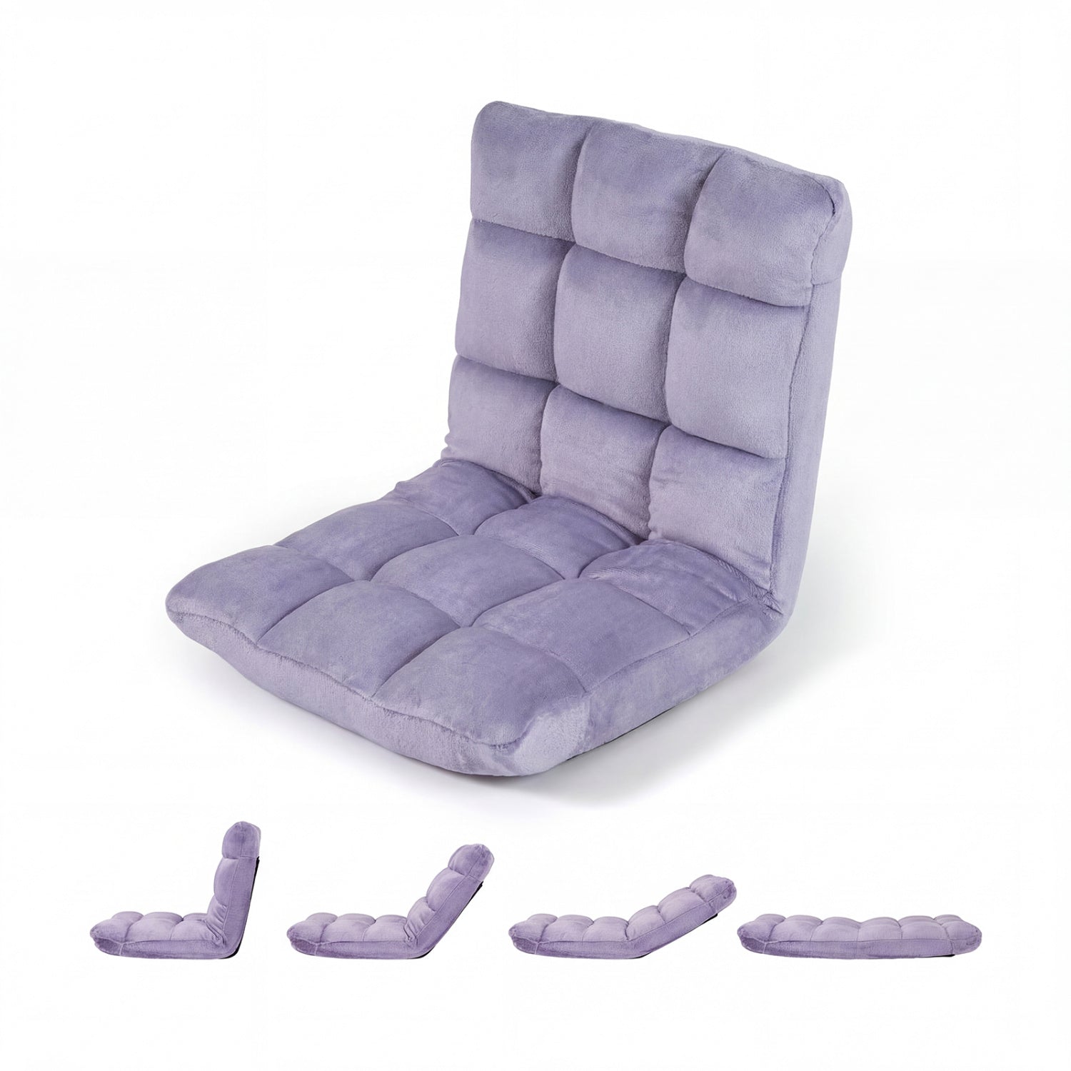 Adjustable Floor Chair, 14-Position, Light Purple Floor Chairs at Gallery Canada