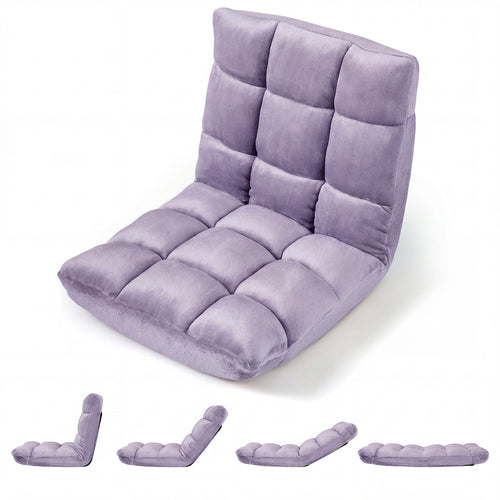 Adjustable Floor Chair, 14-Position, Light Purple