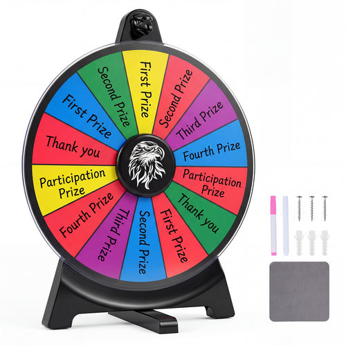 14 Slots Spin Wheel, Blackboard Marker, Multicolor