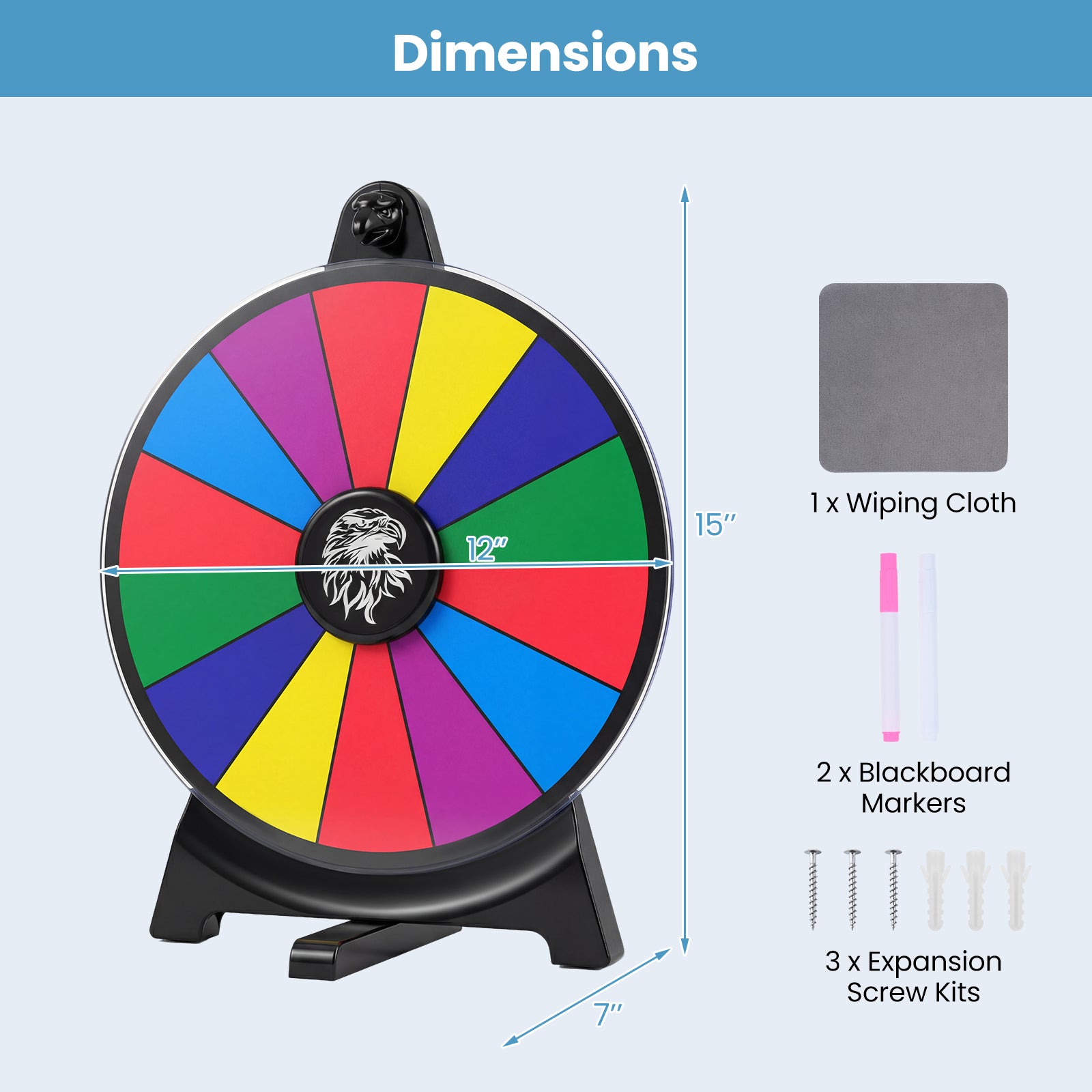 14 Slots Spin Wheel, Blackboard Marker, Multicolor Game Room at Gallery Canada