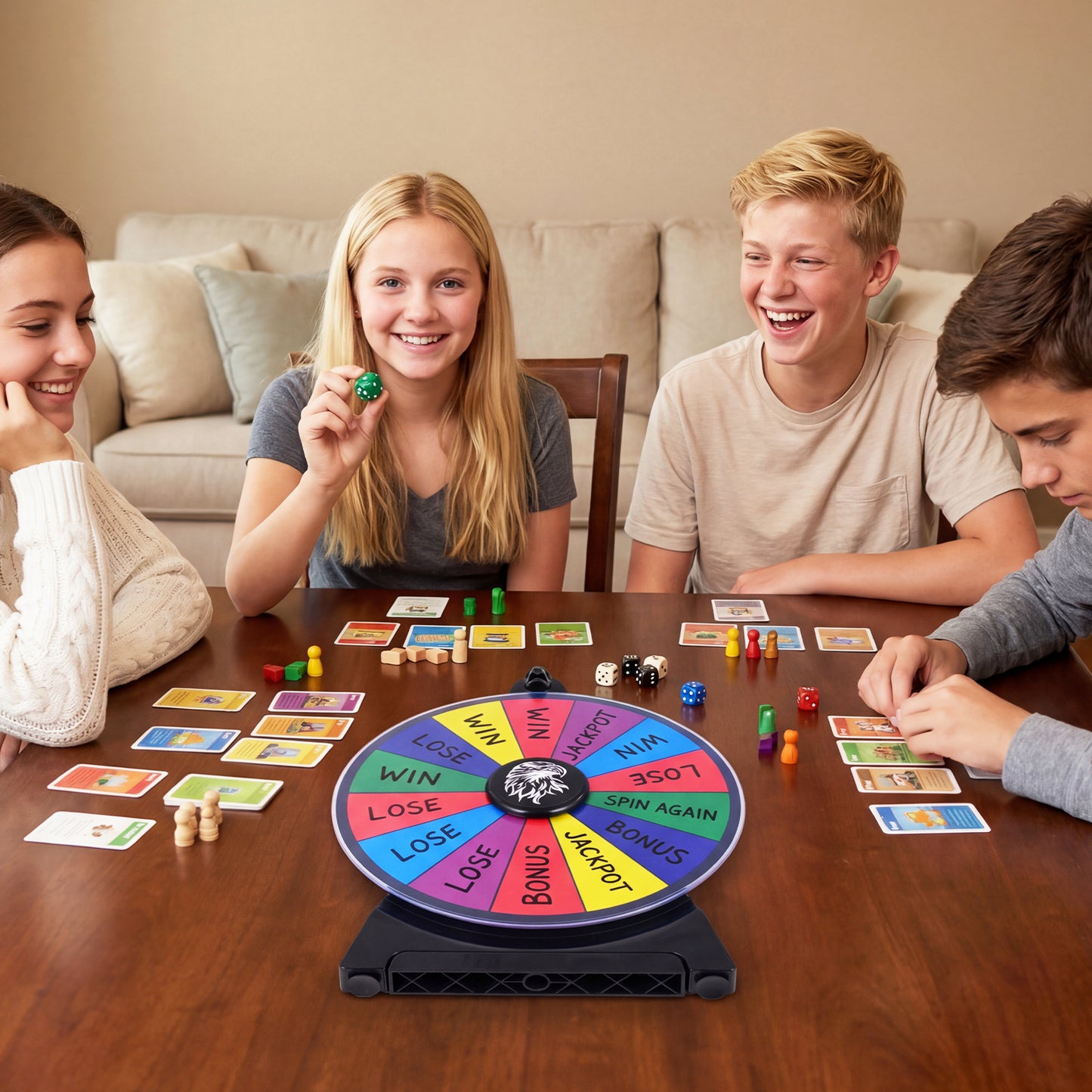 14 Slots Spin Wheel, Blackboard Marker, Multicolor Game Room at Gallery Canada