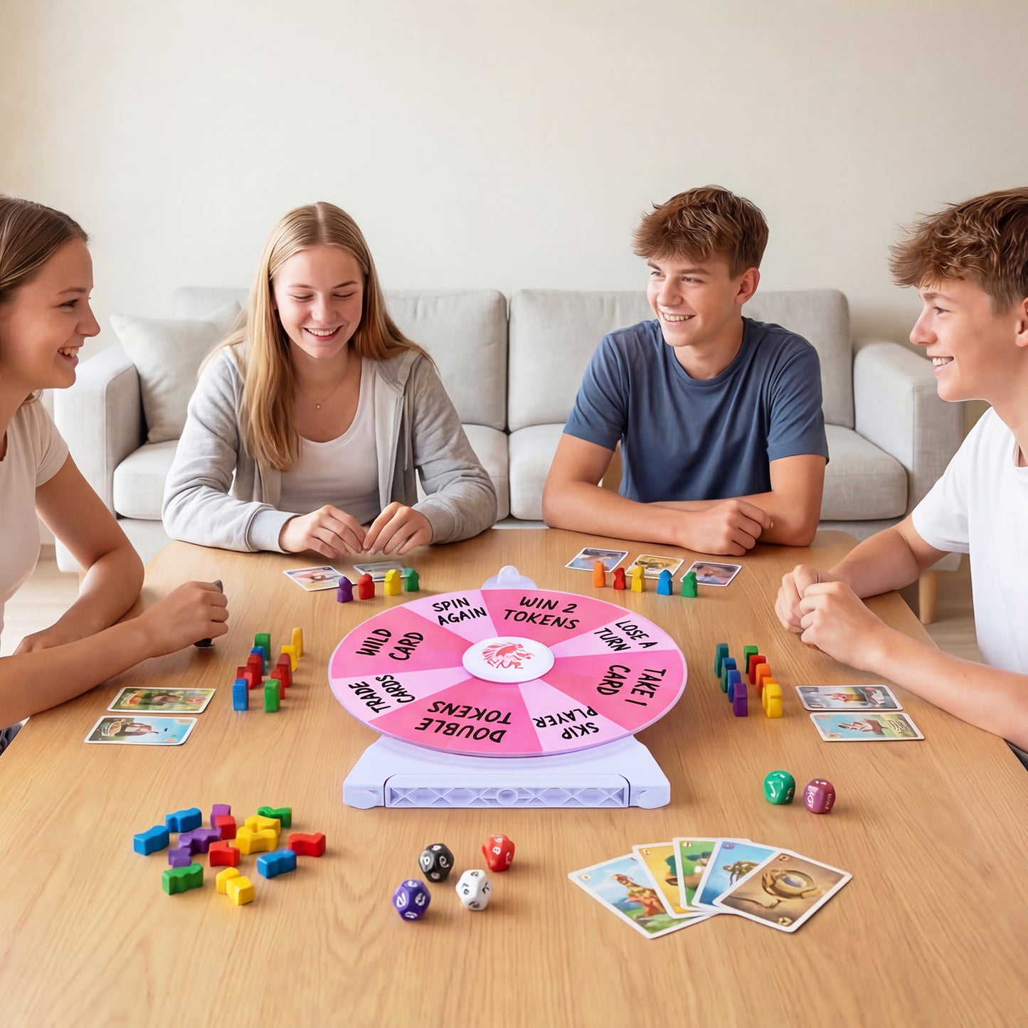 14 Slots Spin Wheel With Blackboard Marker, Pink Game Room at Gallery Canada