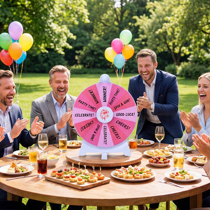 14 Slots Spin Wheel With Blackboard Marker, Pink Game Room at Gallery Canada