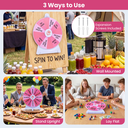 14 Slots Spin Wheel With Blackboard Marker, Pink Game Room at Gallery Canada