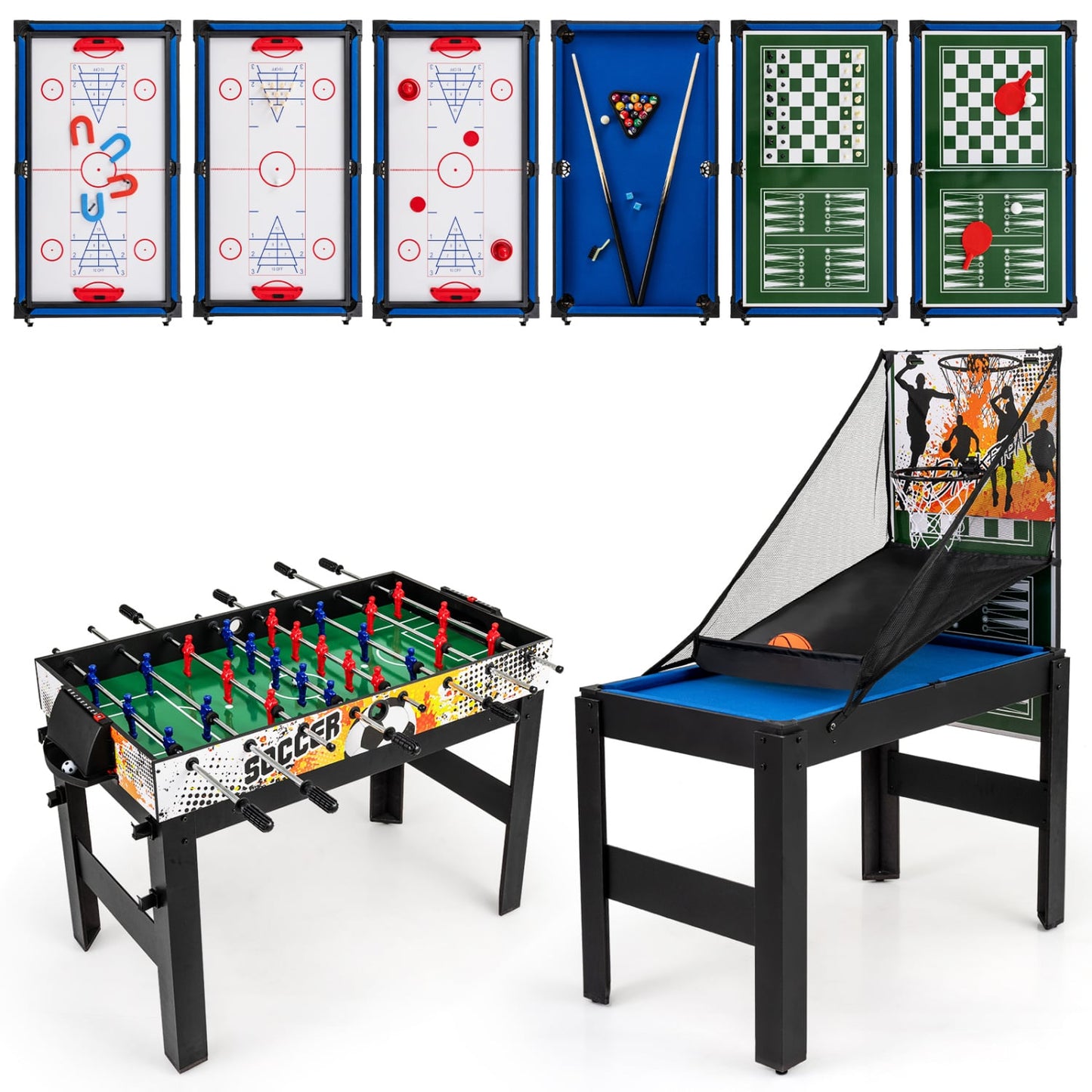 14-In-1 Combo Game Table Set, Multicolor Game Room Multicolor at Gallery Canada