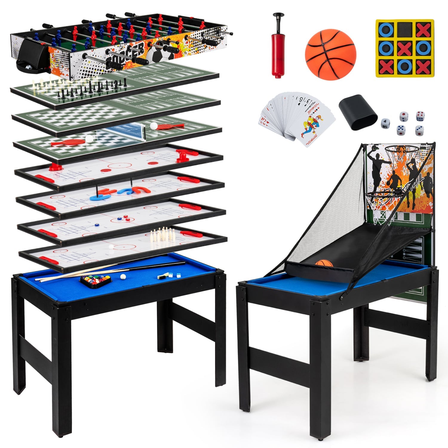 14-In-1 Combo Game Table Set, Multicolor Game Room at Gallery Canada