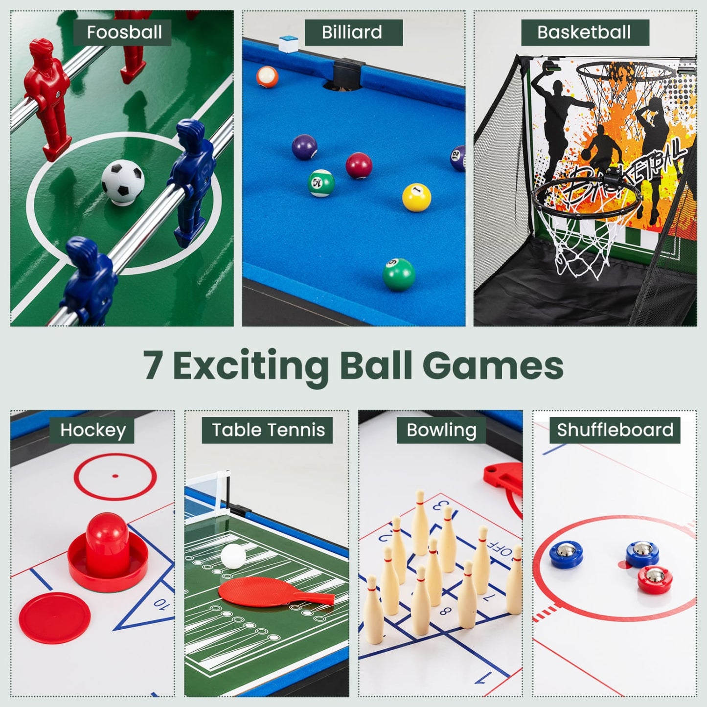 14-In-1 Combo Game Table Set, Multicolor Game Room at Gallery Canada
