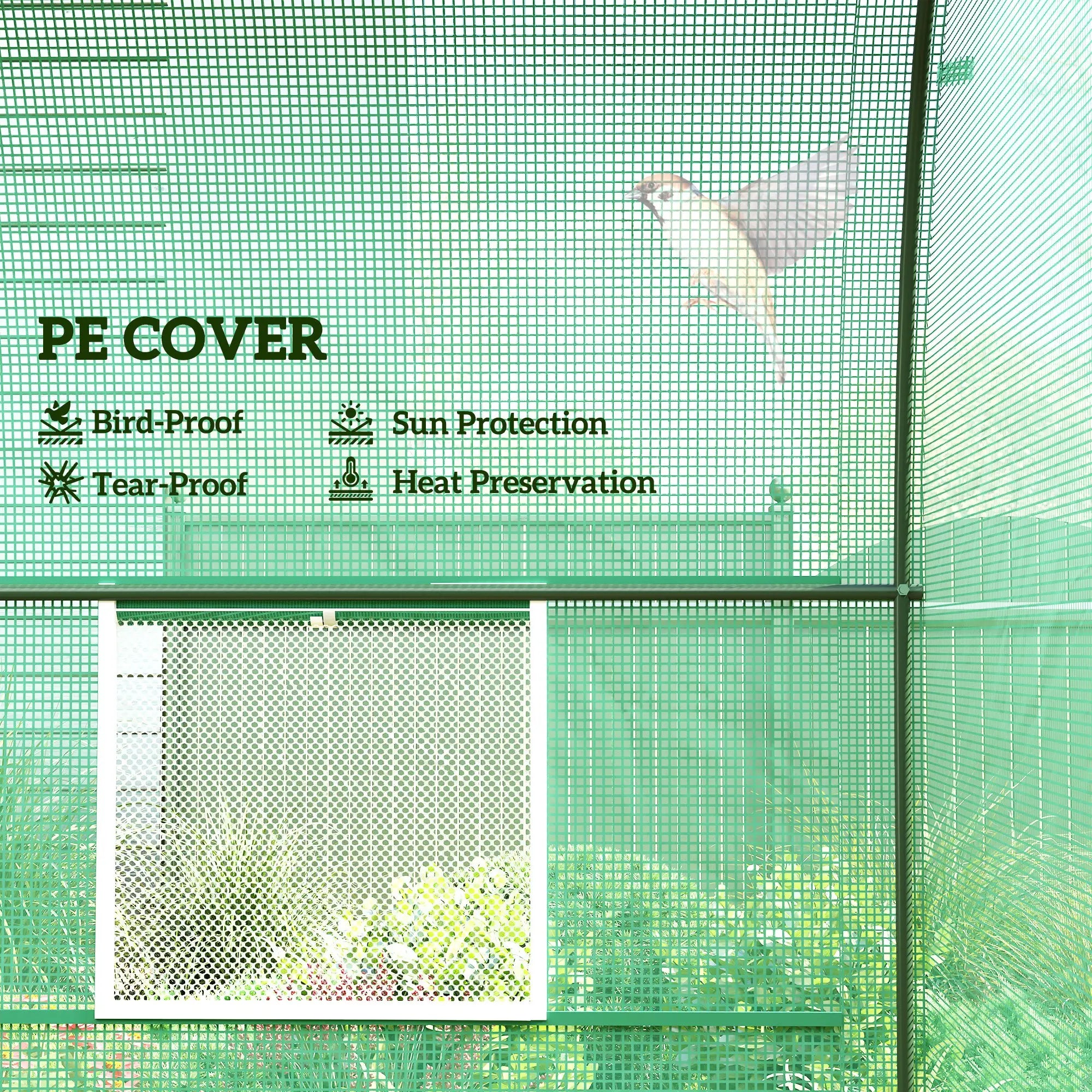 8'x6.6'x6.6' Walk-In Greenhouse, Garden Tunnel, Steel Frame, Roll-Up Door Walk In Greenhouses at Gallery Canada