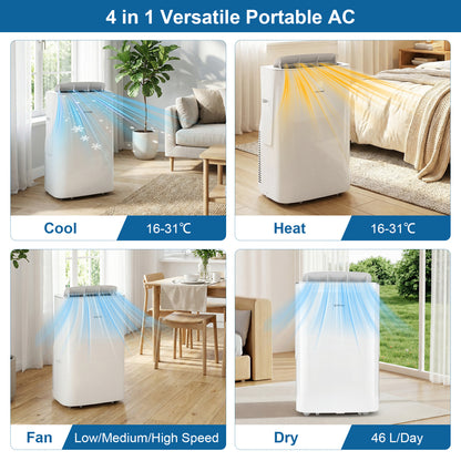 15000 BTU Inverter Portable AC, WiFi, Cool & Heat, White Portable Air Conditioners at Gallery Canada