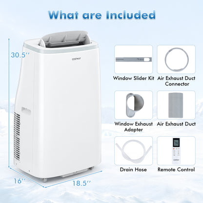 15000 BTU Portable Air Conditioner, APP Control, White Portable Air Conditioners at Gallery Canada