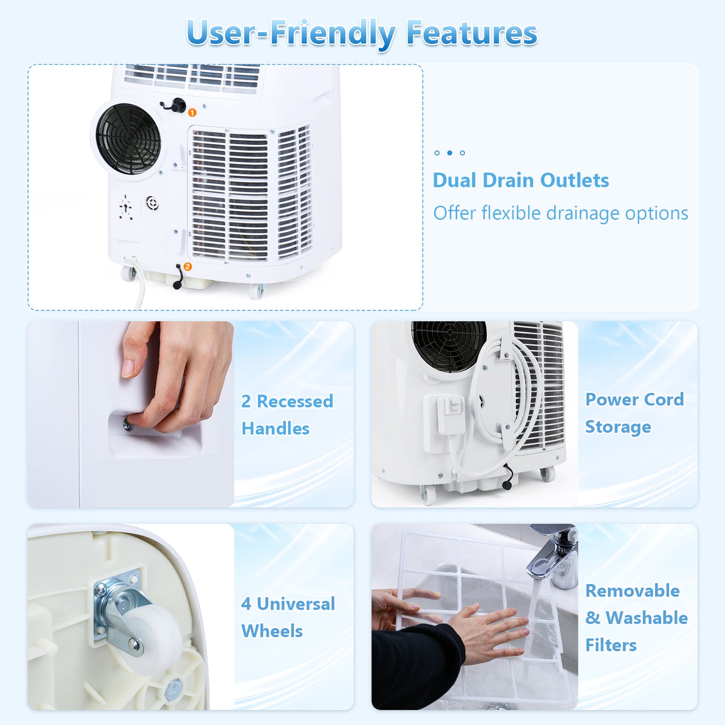 15000 BTU Portable Air Conditioner, APP Control, White Portable Air Conditioners at Gallery Canada