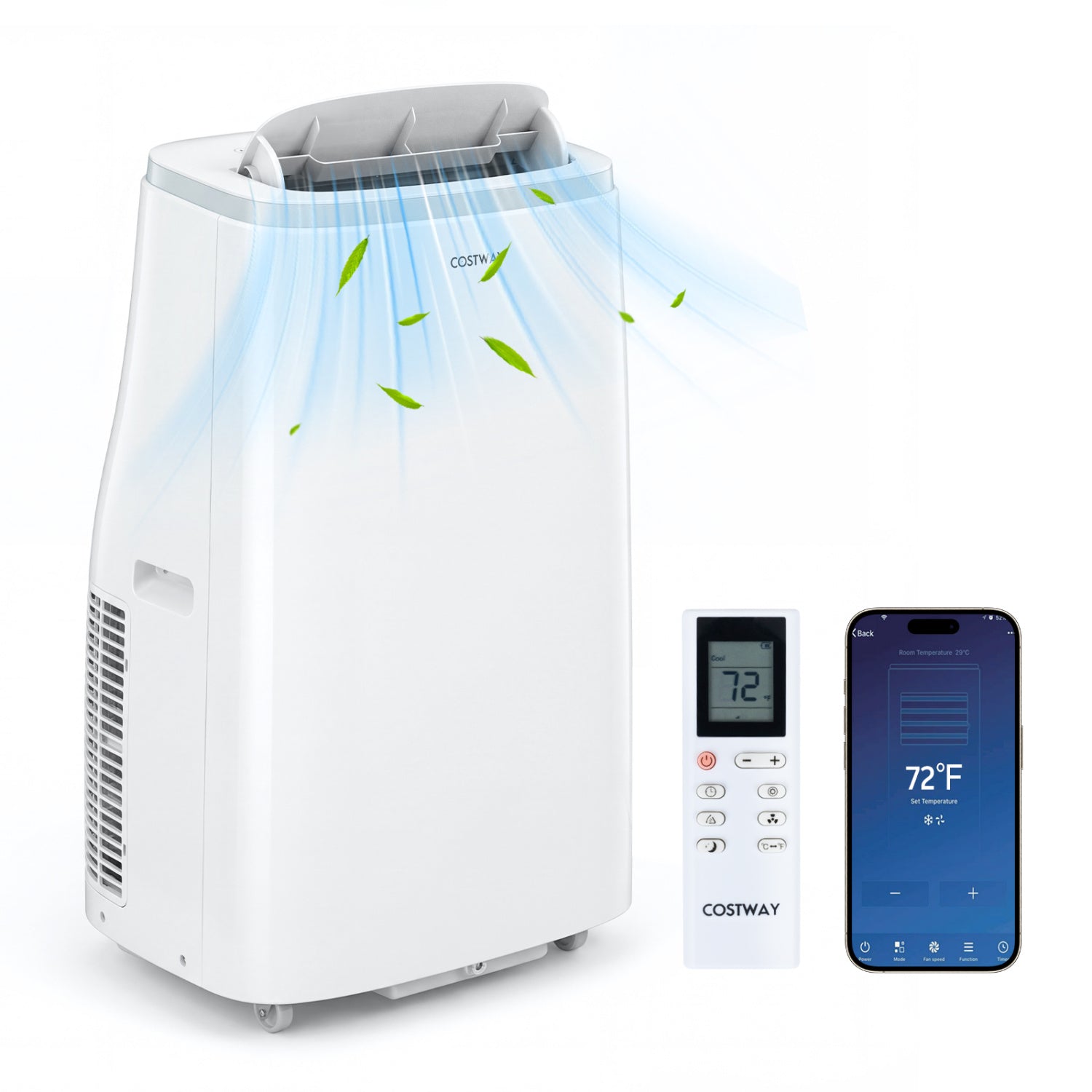 15000 BTU Portable Air Conditioner, APP Control, White Portable Air Conditioners White at Gallery Canada