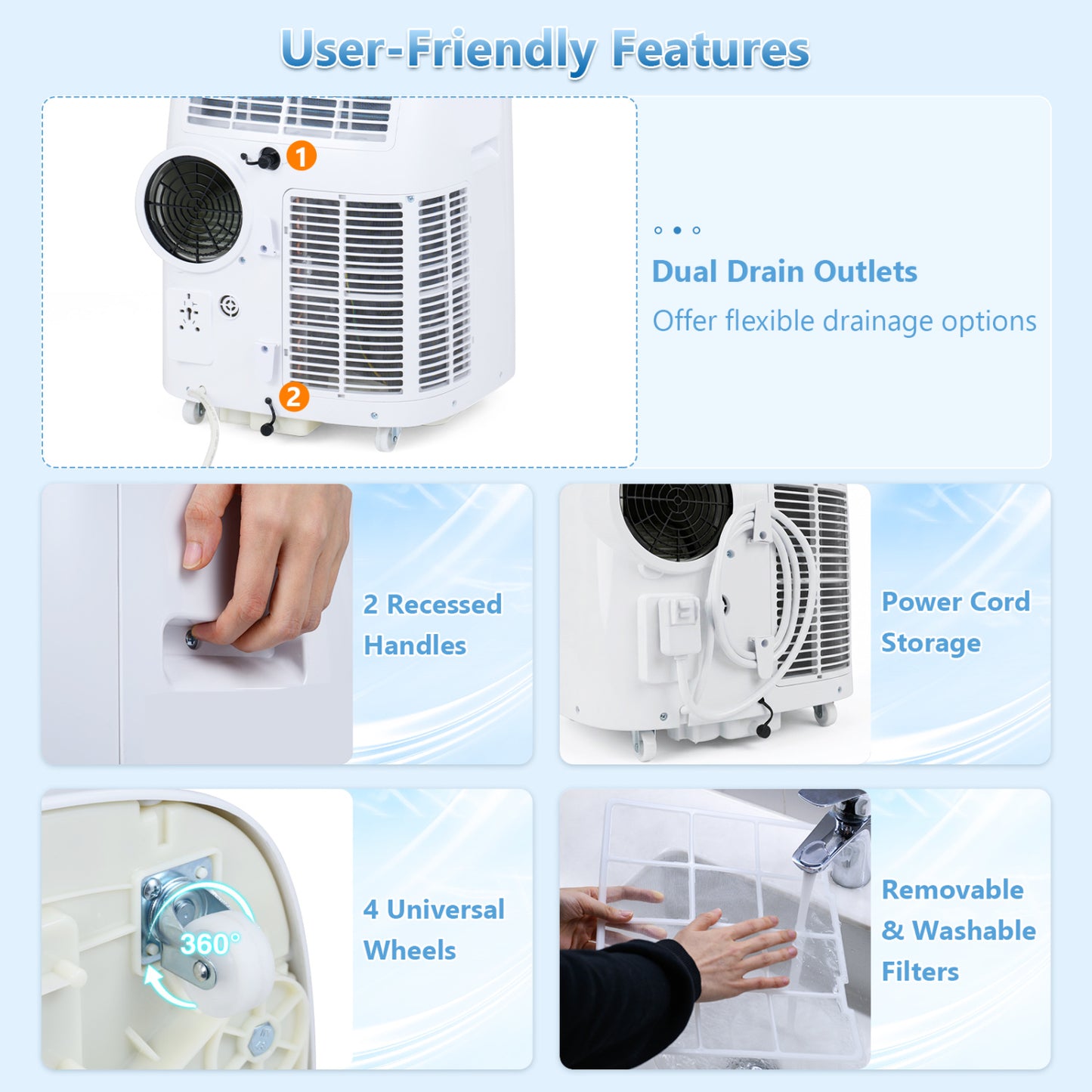 15000 BTU Portable Air Conditioner, APP Control, White Portable Air Conditioners at Gallery Canada