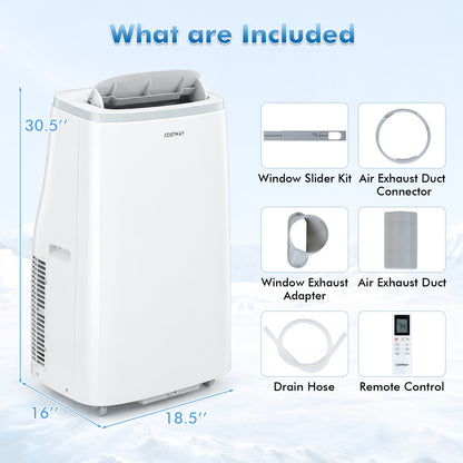 15000 BTU Portable Air Conditioner, APP Control, White Portable Air Conditioners at Gallery Canada