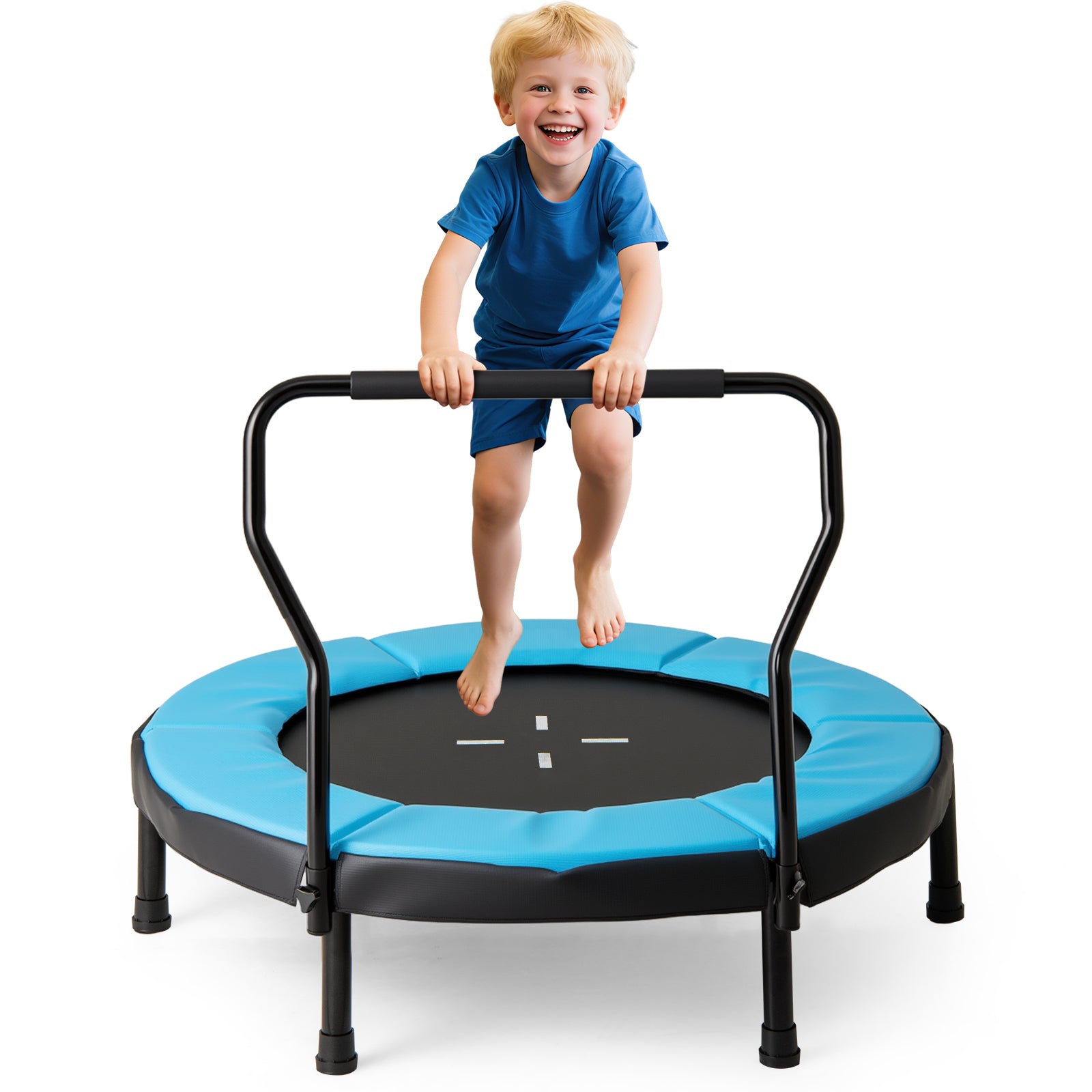 40 Inch Trampoline for Kids Indoor Outdoor Fitness Trampoline, Blue Trampolines Blue at Gallery Canada