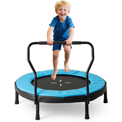 40 Inch Trampoline for Kids Indoor Outdoor Fitness Trampoline, Blue Trampolines Blue at Gallery Canada