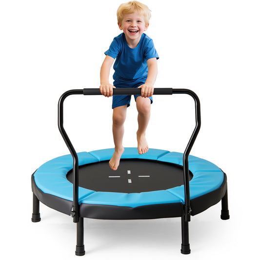 40 Inch Trampoline for Kids Indoor Outdoor Fitness Trampoline, Blue Trampolines Blue at Gallery Canada
