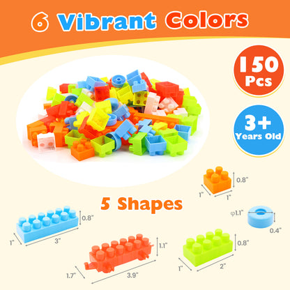 150 Pcs Toddler Building Blocks Toy STEM Montessori Early Learning Toys for 3+ year old Learning Toys at Gallery Canada