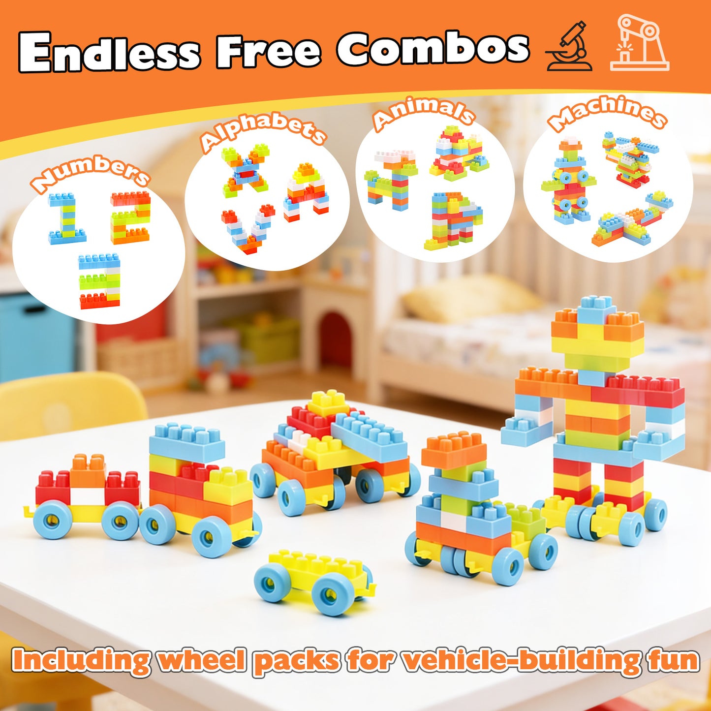 150 Pcs Toddler Building Blocks Toy STEM Montessori Early Learning Toys for 3+ year old Learning Toys at Gallery Canada