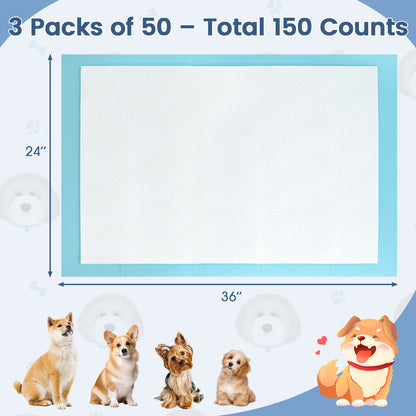 150 Pieces 24 x 36 Inch Pet Wee Pee Piddle Pad-S, Light Blue Dog Supplies at Gallery Canada