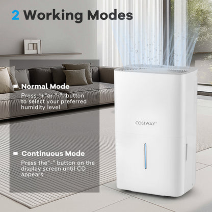 150 Pints Dehumidifier with 24H Timer and LED Display, White Dehumidifiers at Gallery Canada