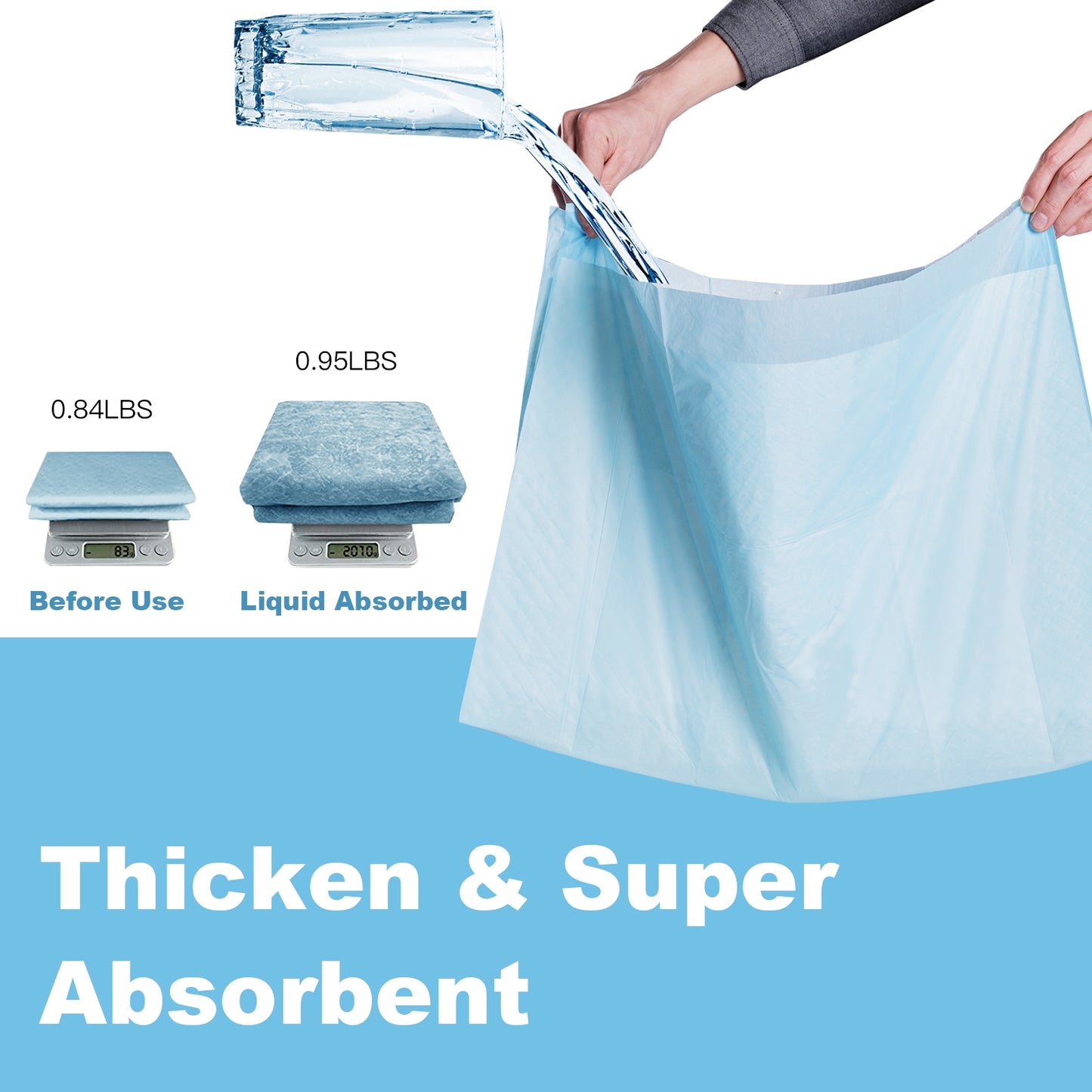 150 pieces 30 x 30 Inch Pet Wee Pee Piddle Pad, Light Blue Dog Supplies at Gallery Canada