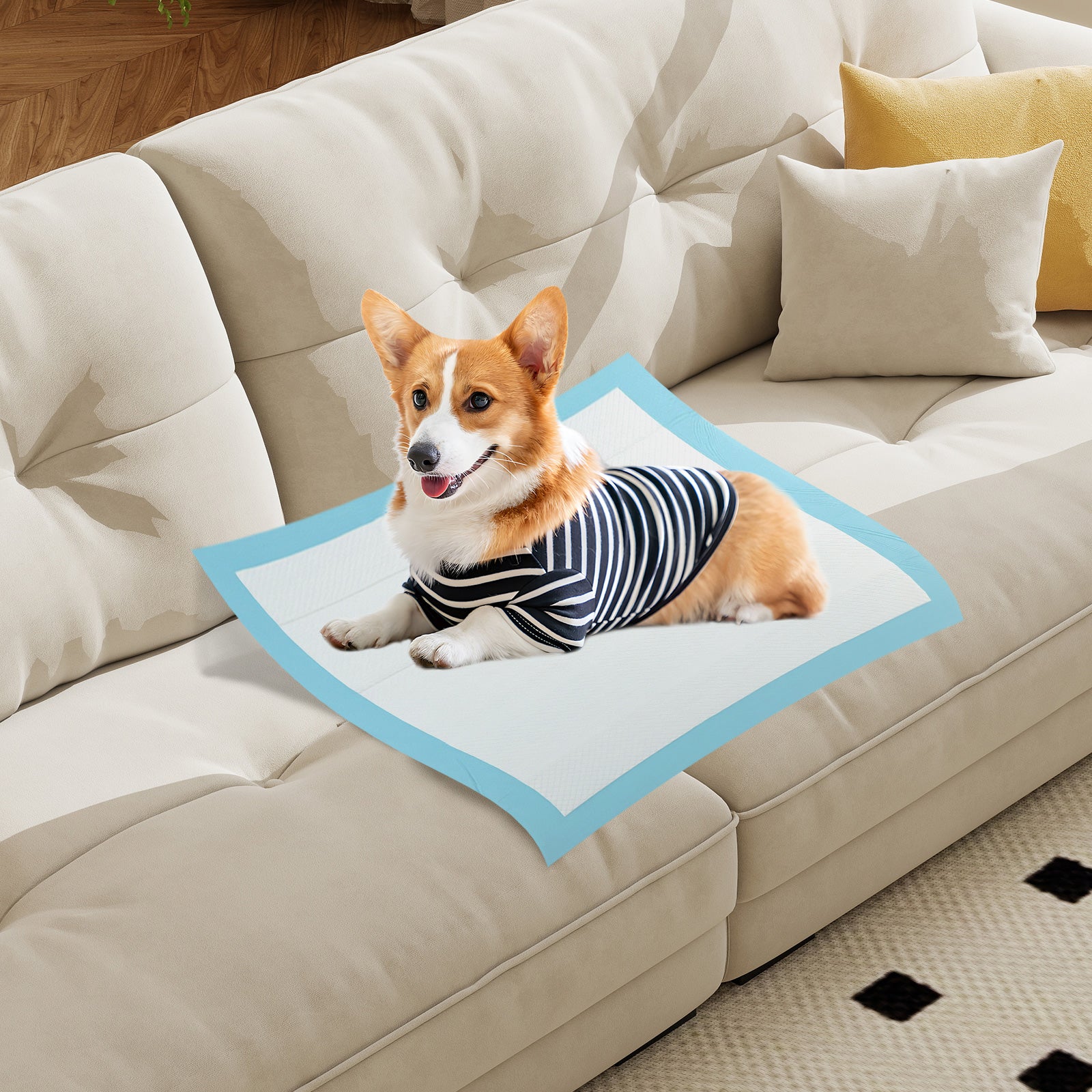30 x 30 Inch Pet Pee Pad, 150 Pieces, Light Blue Dog Supplies at Gallery Canada