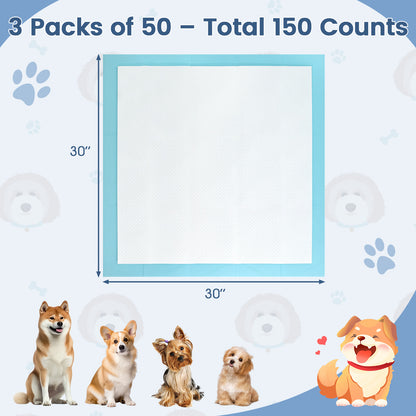 30 x 30 Inch Pet Pee Pad, 150 Pieces, Light Blue Dog Supplies at Gallery Canada