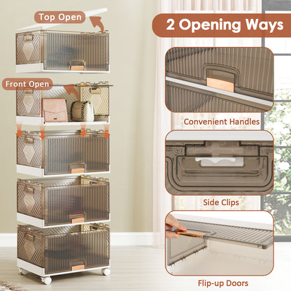 3/4/5/6-Cube Stackable Storage Bins with Detachable Wheels-6 Cube, White Shoe Racks & Storage Benches at Gallery Canada