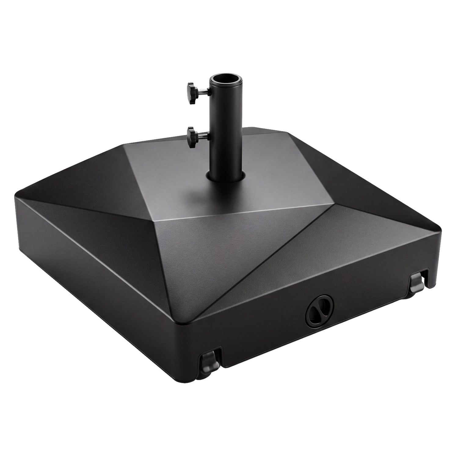 154lbs Mobile Fillable Patio Umbrella Base, 4 Wheels Outdoor Umbrella Bases Black at Gallery Canada