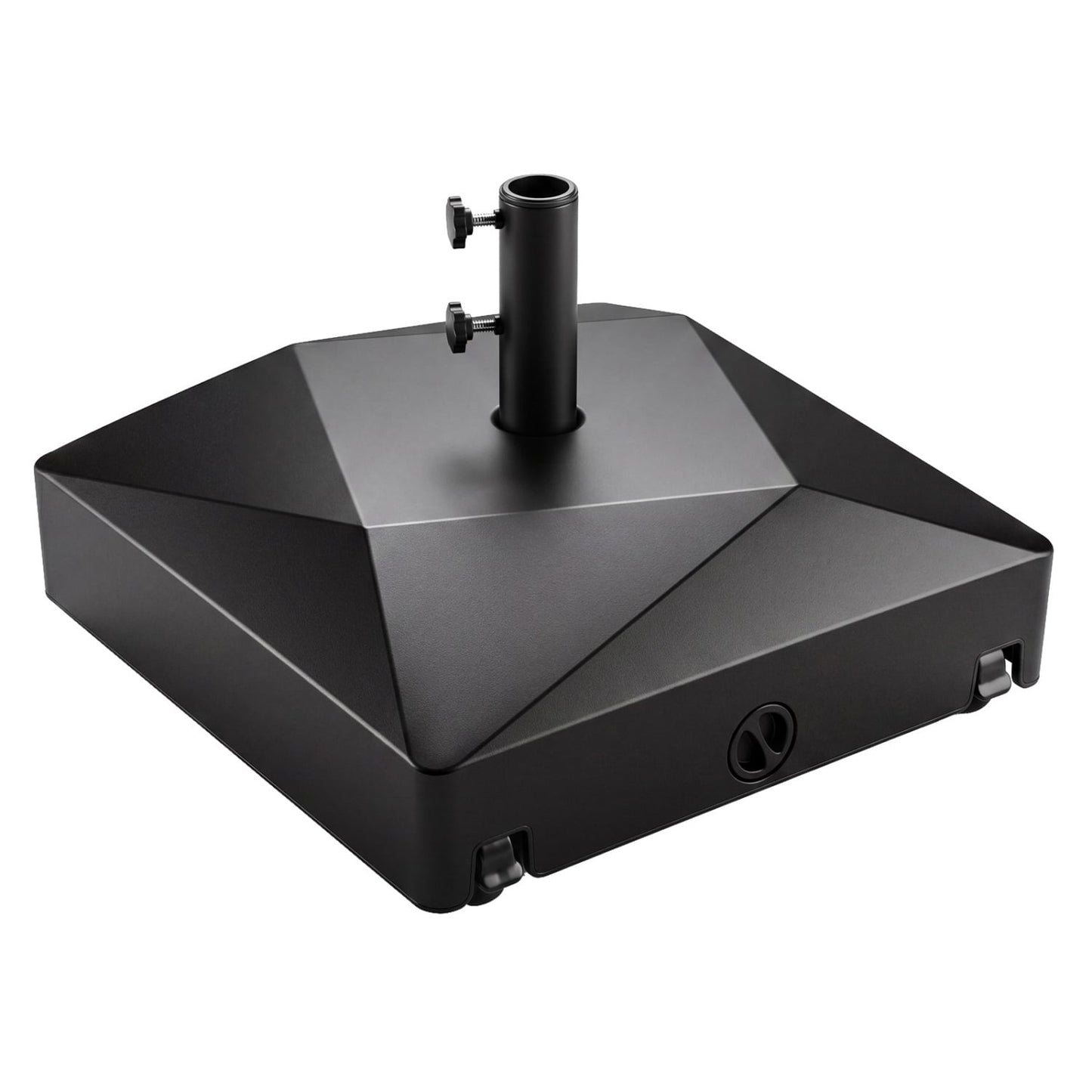 154lbs Mobile Fillable Patio Umbrella Base, 4 Wheels Outdoor Umbrella Bases Black at Gallery Canada