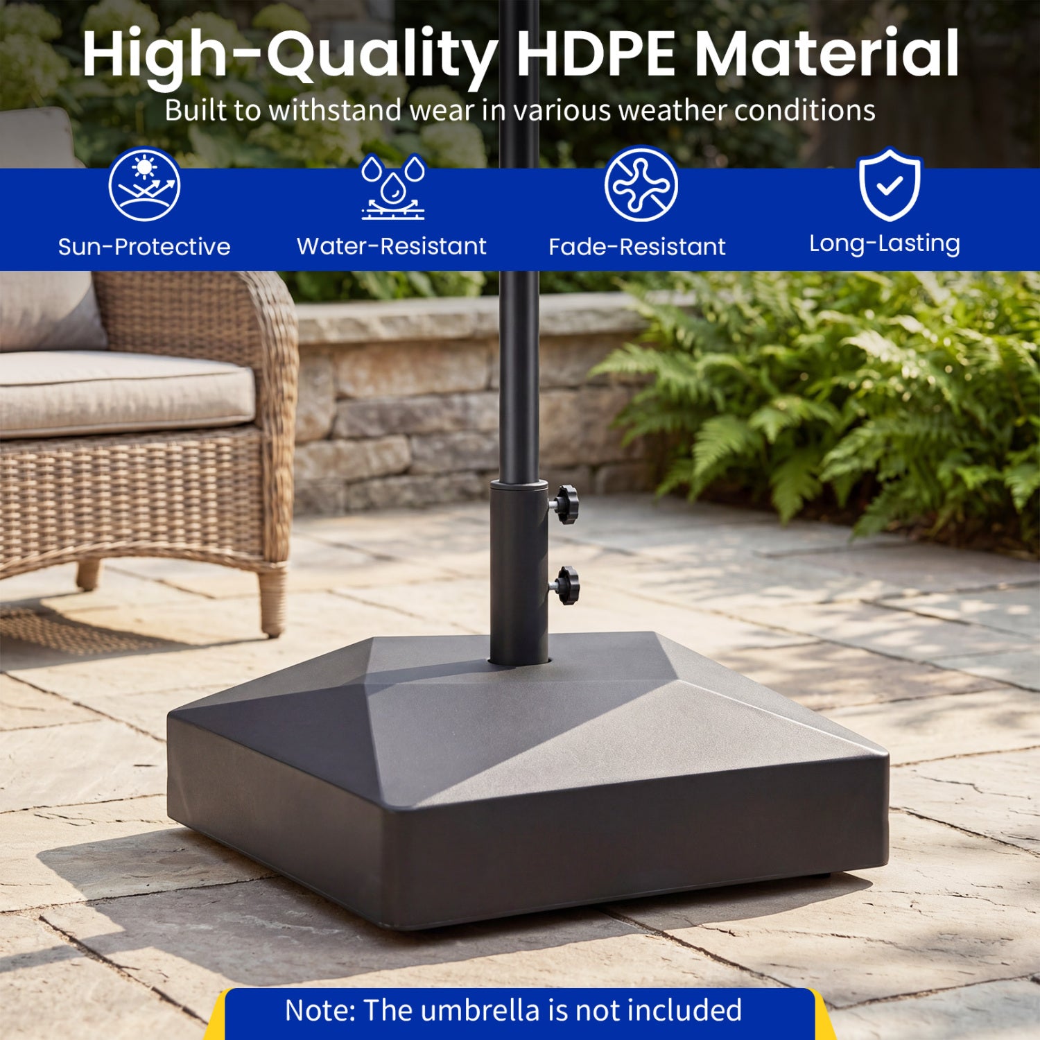 154lbs Mobile Fillable Patio Umbrella Base, 4 Wheels Outdoor Umbrella Bases at Gallery Canada