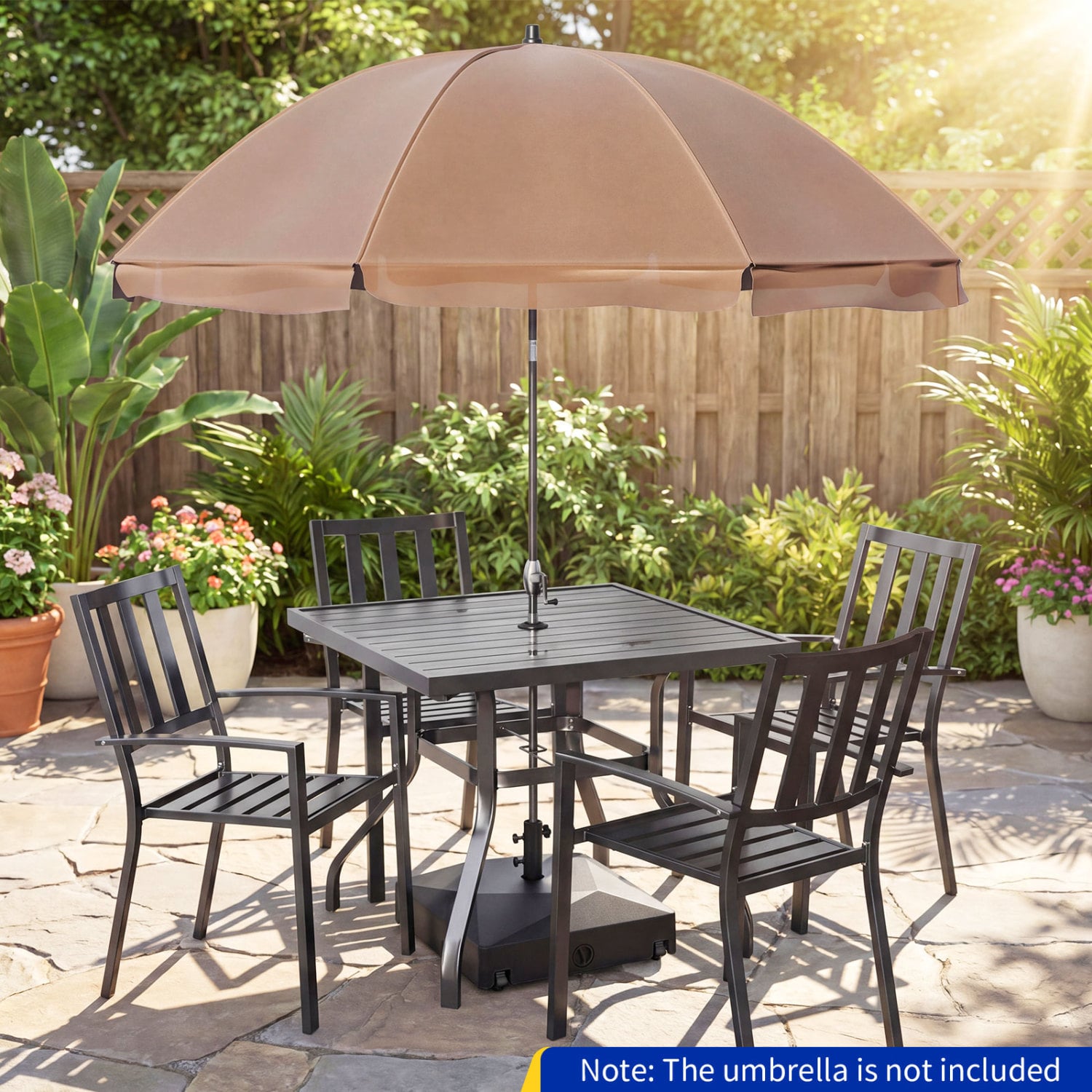 154lbs Mobile Fillable Patio Umbrella Base, 4 Wheels Outdoor Umbrella Bases at Gallery Canada
