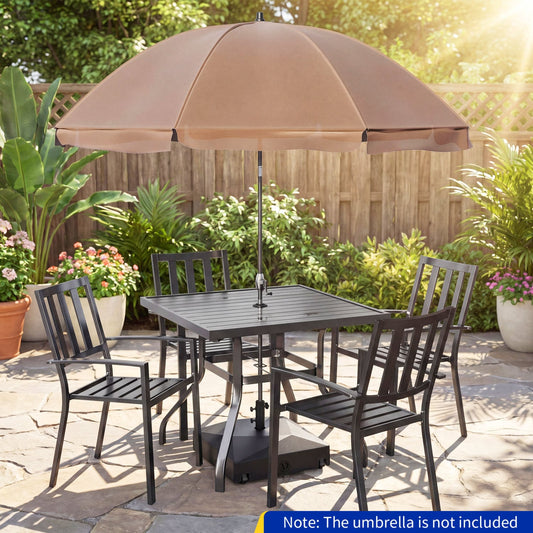 154lbs Mobile Fillable Patio Umbrella Base, 4 Wheels Outdoor Umbrella Bases Black at Gallery Canada