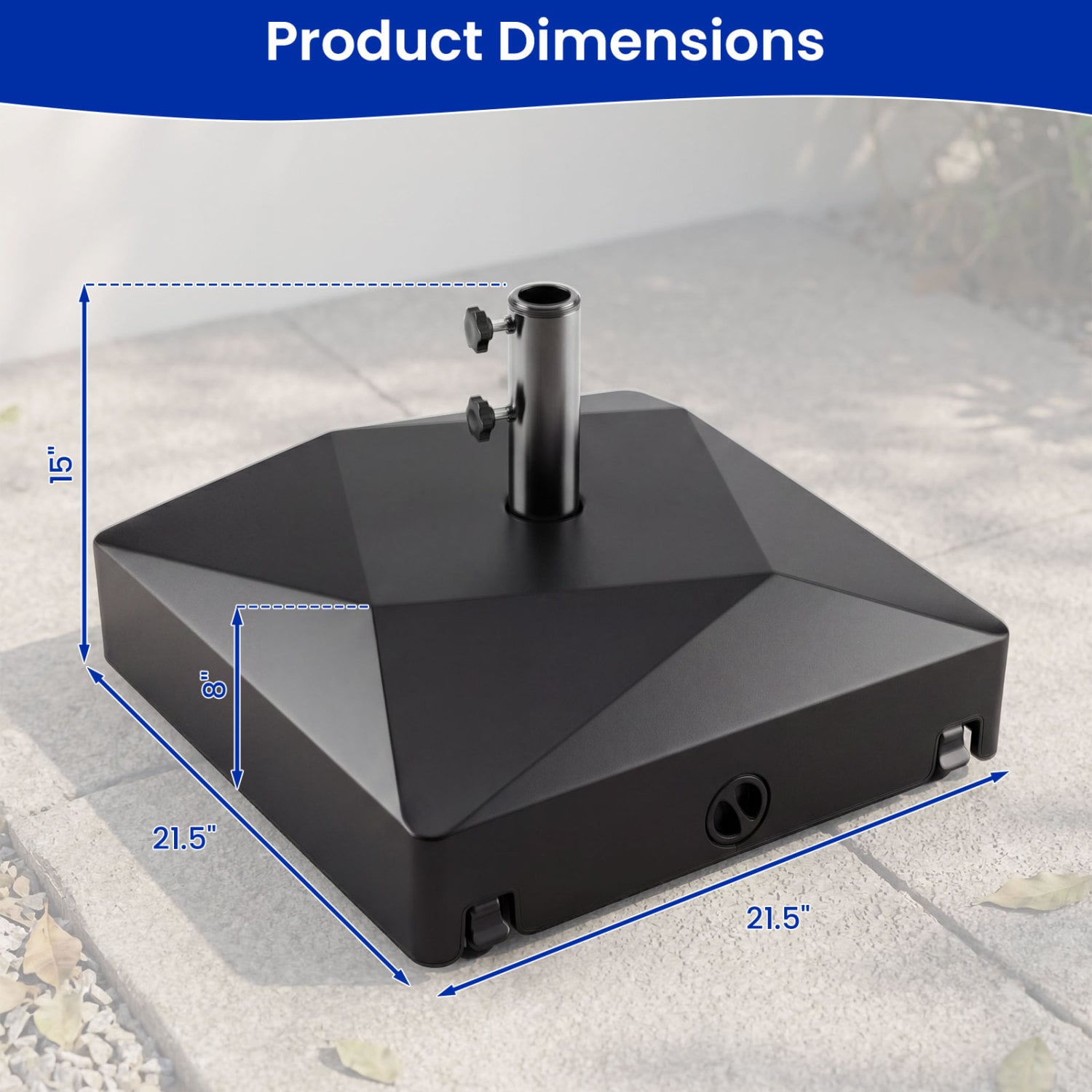 154lbs Mobile Fillable Patio Umbrella Base, 4 Wheels Outdoor Umbrella Bases at Gallery Canada