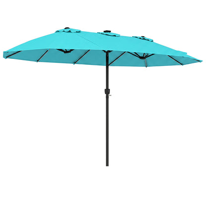 15.5FT Extra-Large Patio Umbrella, Turquoise
