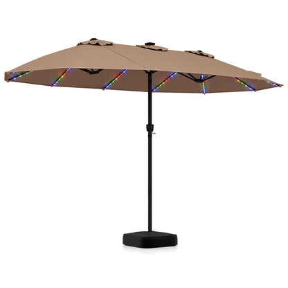 15.5FT Extra-Large Patio Umbrella, Brown