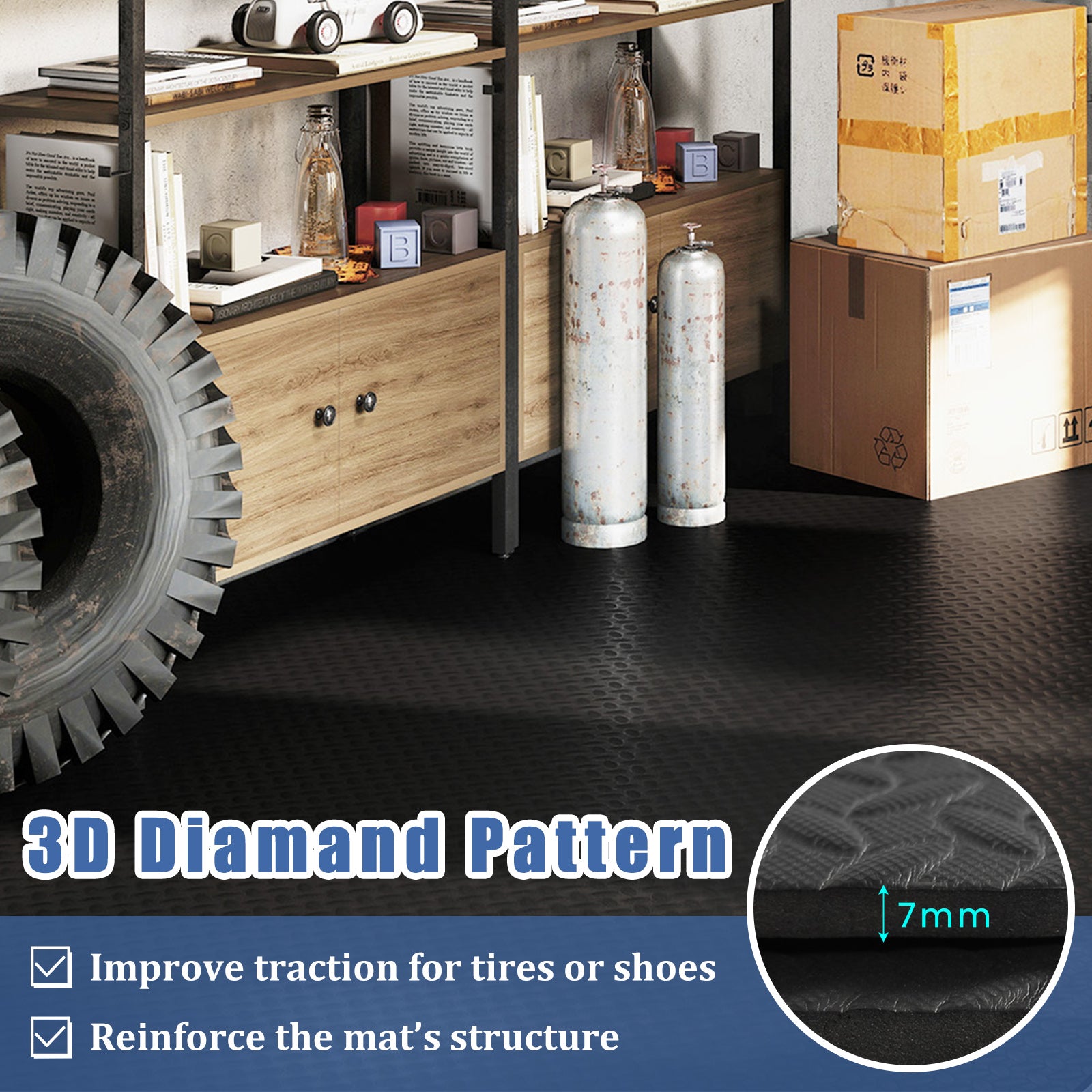 15.5 x 7.7 FT Garage Floor Mat 7 mm Thickened PE Flooring Rolls Pack of 4 Garages at Gallery Canada