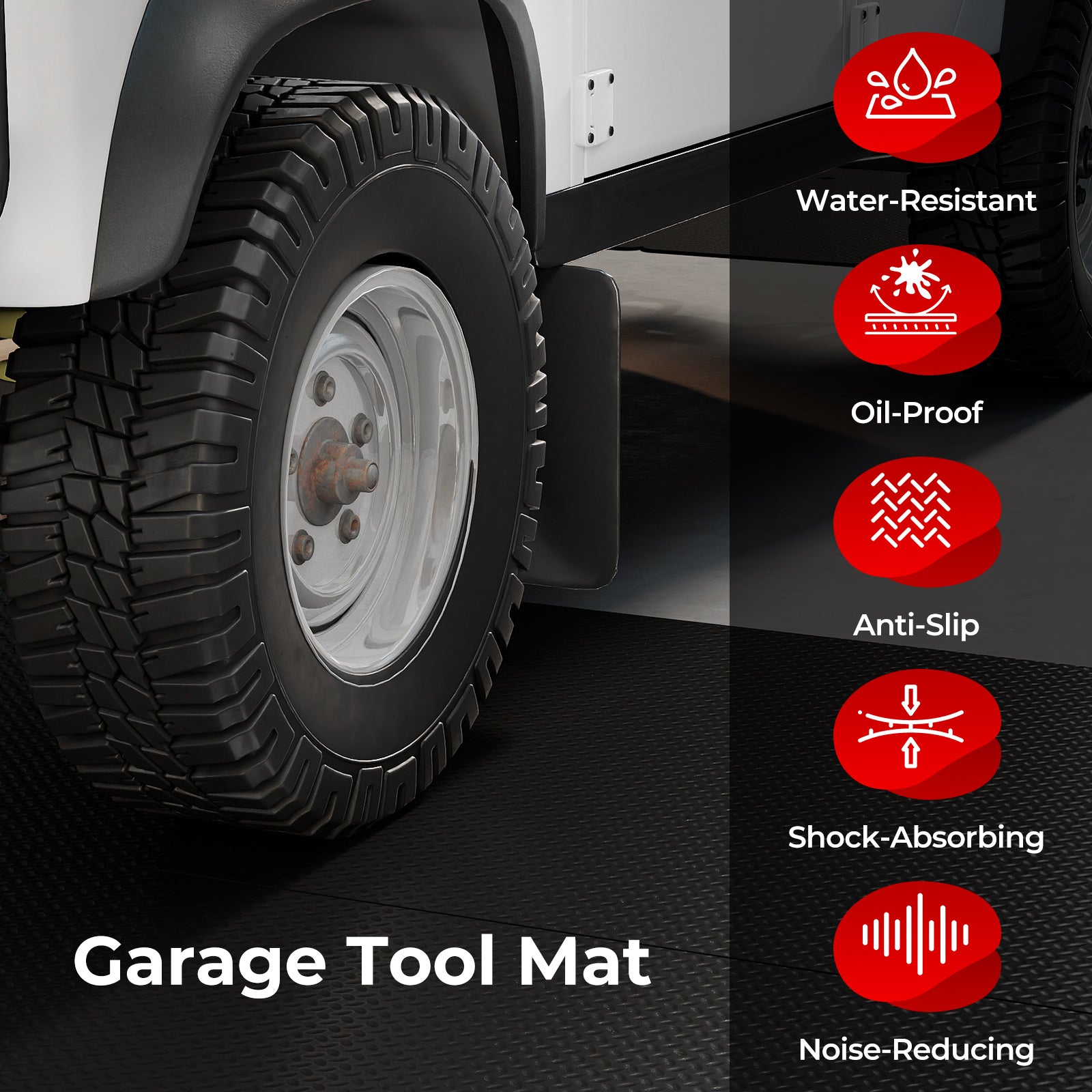 15.5 x 7.7 FT Garage Tool Mats, 7 mm Thickened PE, Pack of 4 Garages at Gallery Canada