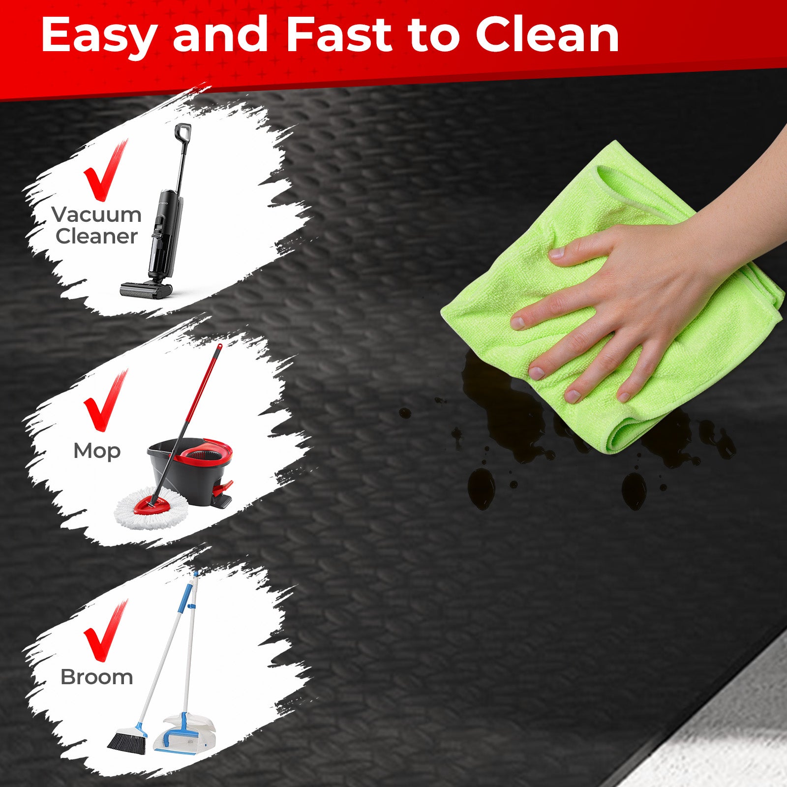 15.5 x 7.7 FT Garage Tool Mats, 7 mm Thickened PE, Pack of 4 Garages at Gallery Canada