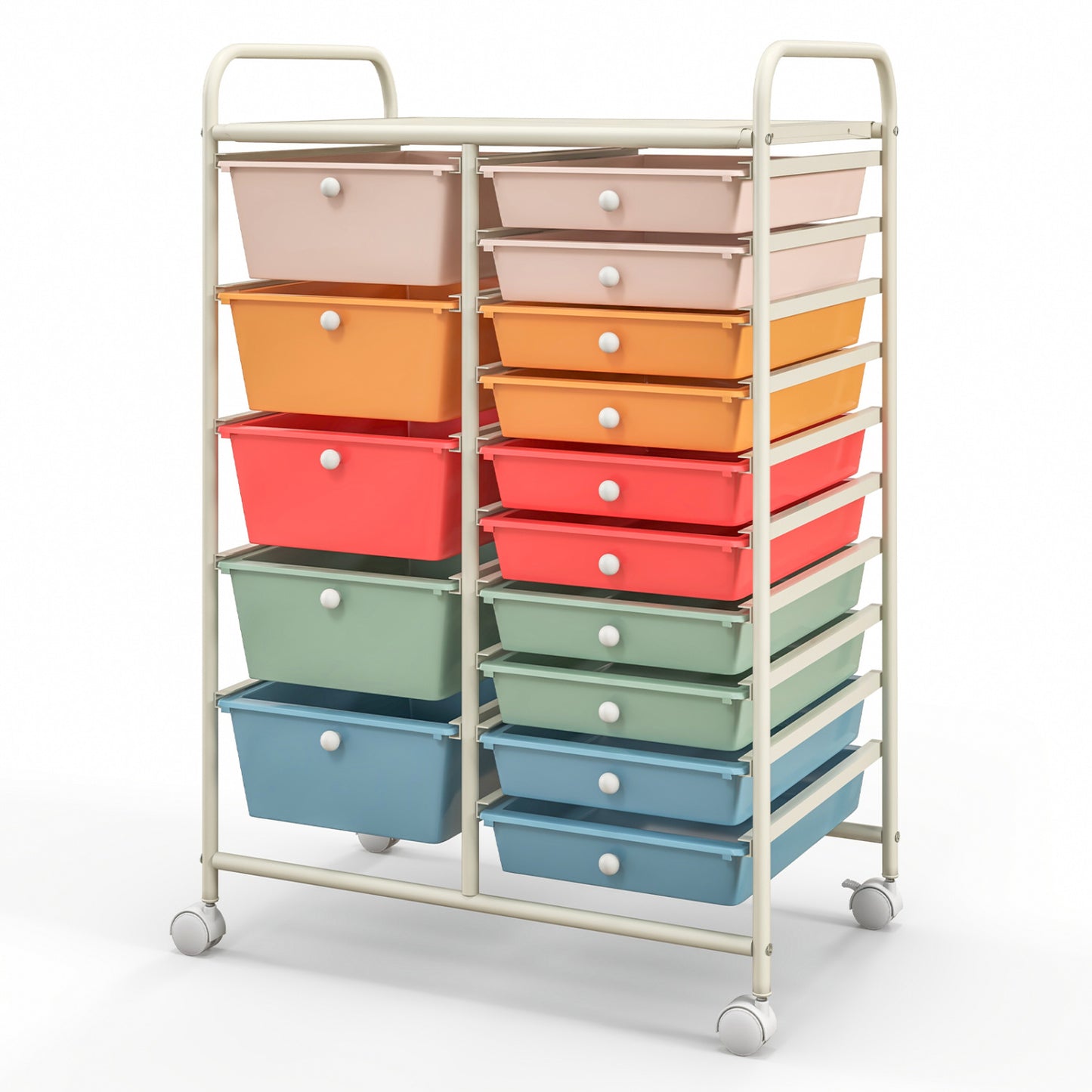 15-Drawer Rolling Organizer Cart, Deep, Multicolor File Cabinets at Gallery Canada