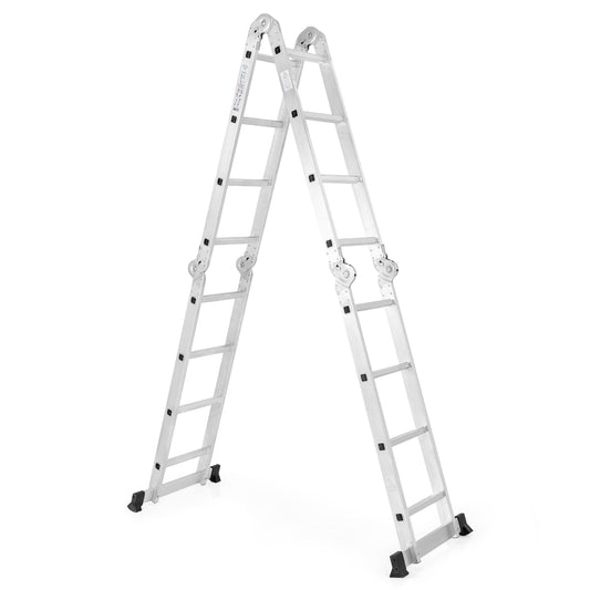 15 Feet Folding Aluminum Ladder, Safe Locking Hinge Garages Options at Gallery Canada