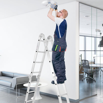 15 Feet Folding Aluminum Ladder, Safe Locking Hinge Garages at Gallery Canada