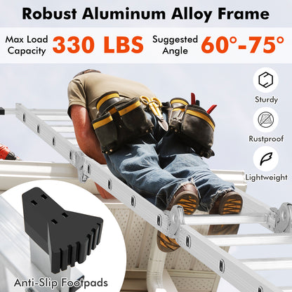 15 Feet Folding Aluminum Ladder, Safe Locking Hinge Garages at Gallery Canada
