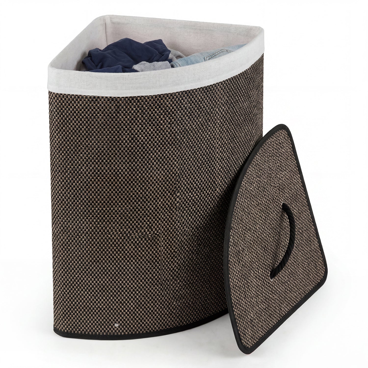 15 Gal Capacity Bamboo Laundry Hamper with Removable Liner, Black Laundry Baskets Black at Gallery Canada