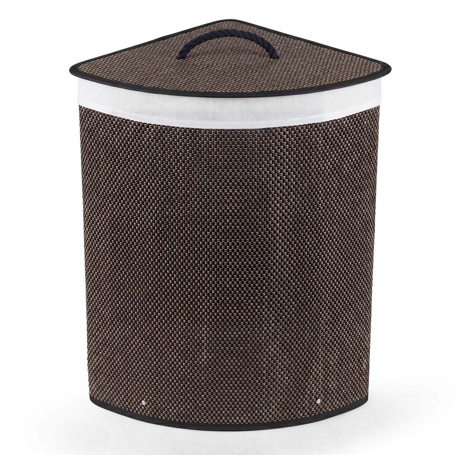 15 Gal Capacity Bamboo Laundry Hamper with Removable Liner, Black Laundry Baskets at Gallery Canada