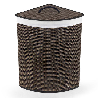 15 Gal Capacity Bamboo Laundry Hamper with Removable Liner, Black Laundry Baskets at Gallery Canada