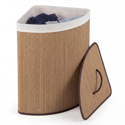 15 Gal Capacity Bamboo Laundry Hamper with Removable Liner, Brown Laundry Baskets Brown at Gallery Canada